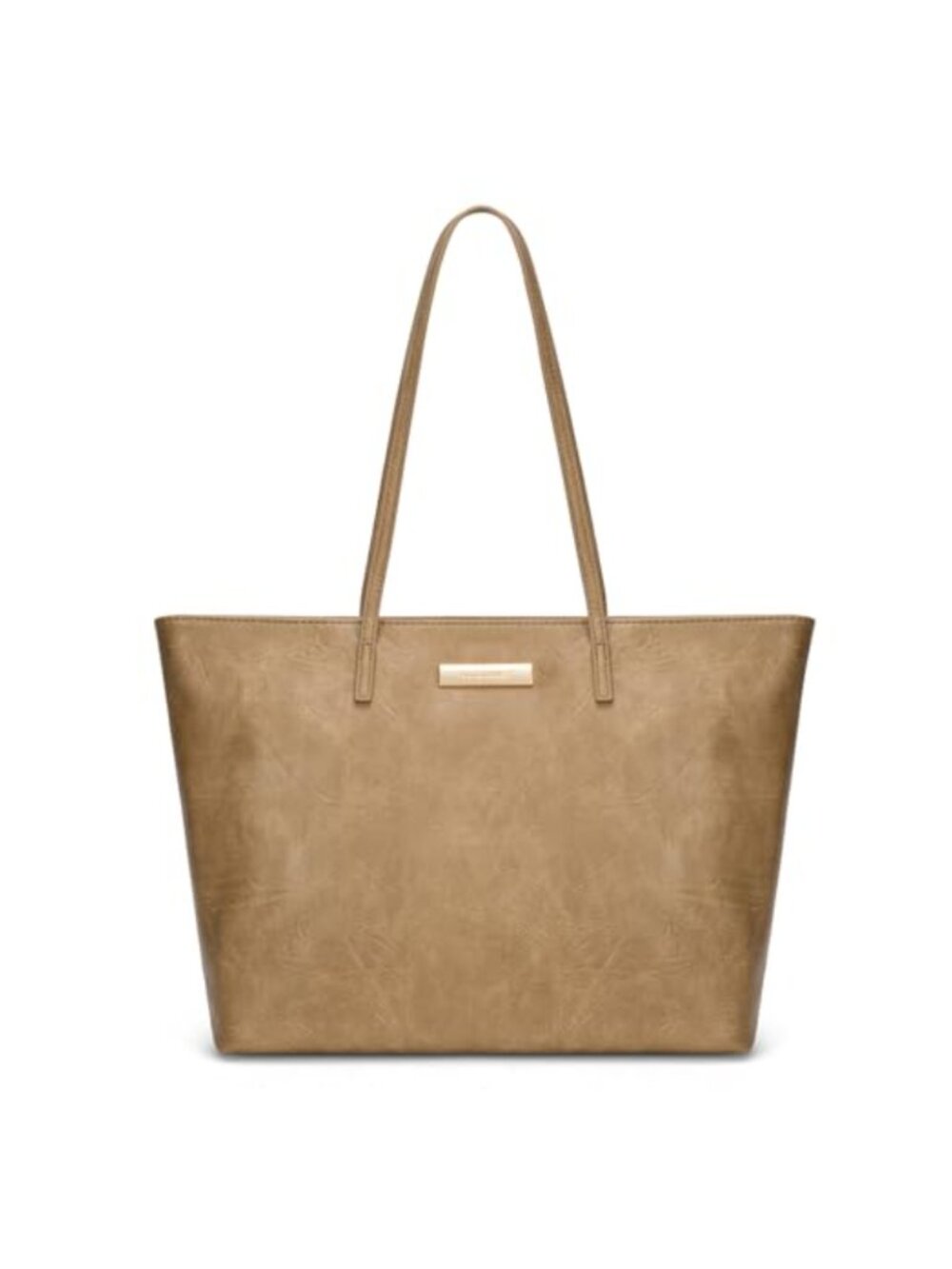 Faux Leather Tote Bag for Women Medium Size Shoulder Handbag with Zipper